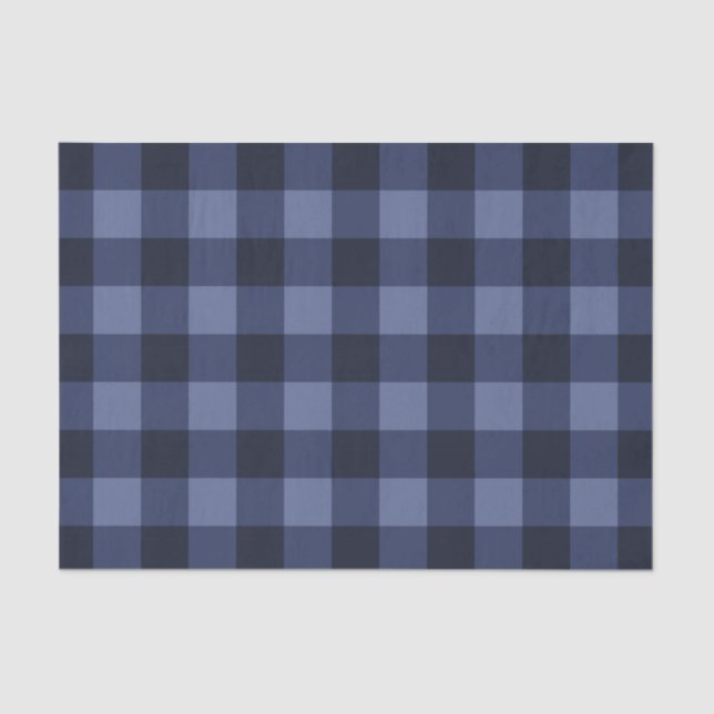 Blue Tartan Plaid Pattern Print Tissue Paper (Front)