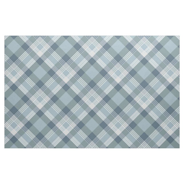 Blue Tartan Plaid Scottish Clan Pattern Fabric (Yard)