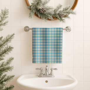 Blue Tartan Towel – Yellow Accent Gift for Men