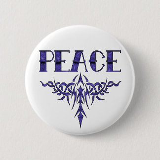 Blue Tattoo Peace Art 6 Cm Round Badge
