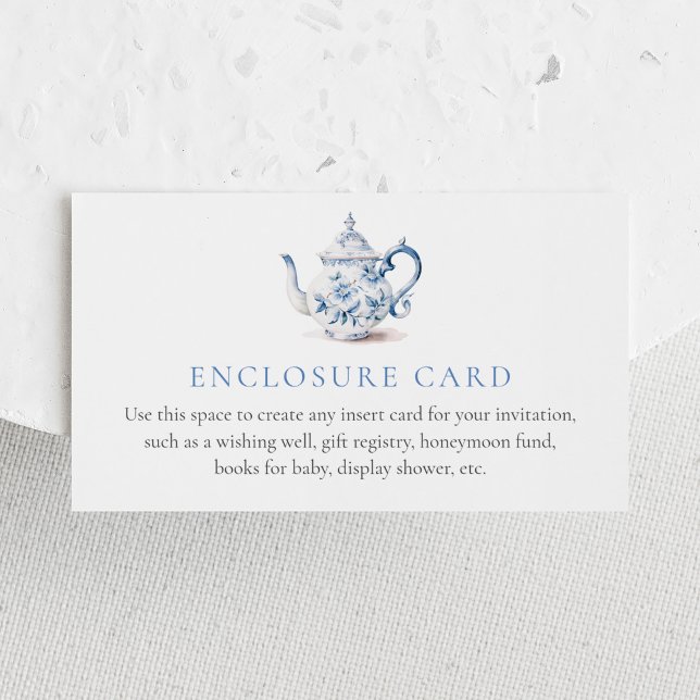 Blue Tea Party Custom Enclosure Card (Creator Uploaded)