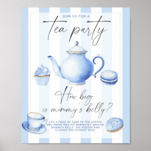 Blue Tea Party How big is mummy's belly game Poster