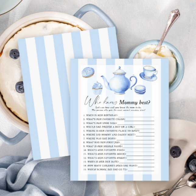 Blue tea party - Who knows mummy best game (Creator Uploaded)