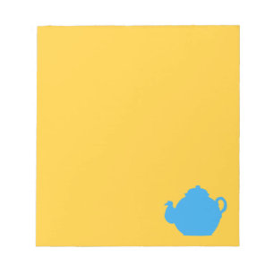 Blue tea pot notepad