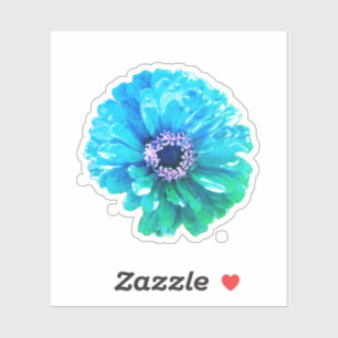Blue Teal Daisy flower floral retro blue floral