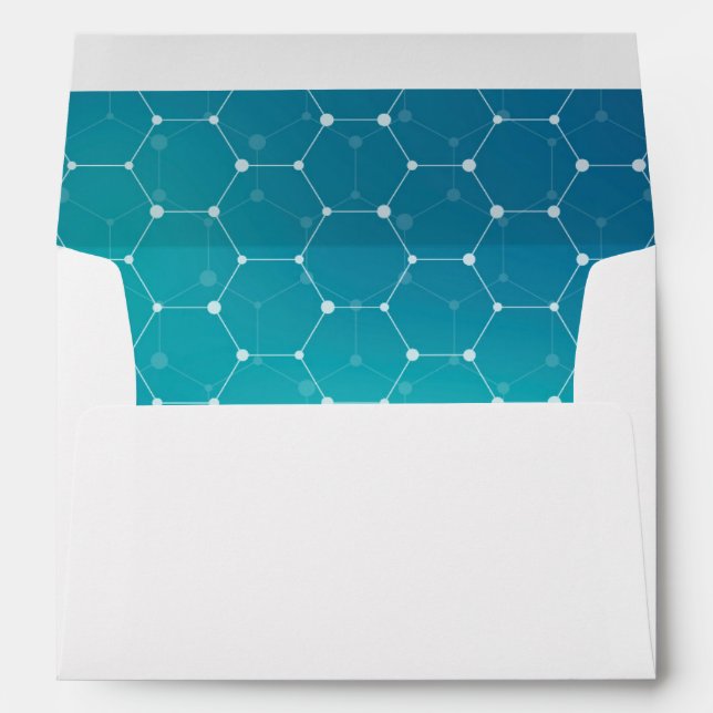 Blue Teal DNA Pattern Envelope (Back (Bottom))