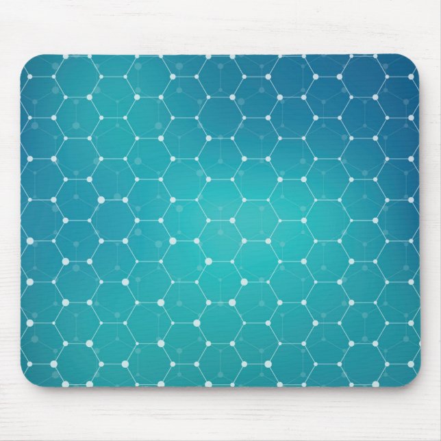 Blue Teal DNA Pattern Mouse Mat (Front)