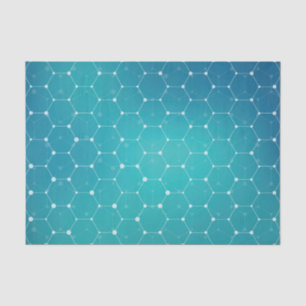 Blue Teal DNA Pattern Tissue Paper