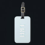 Blue Teal Double Layer Simple Initial Monogram  Luggage Tag<br><div class="desc">Meet your new travel sidekick — a modern monogram luggage tag designed in a bold teal and soft blue color palette that stands out without screaming for attention. The classic serif initial sits front and center with a subtle shadow layer, giving this tag a high-end, clean aesthetic that makes your...</div>