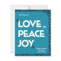 Blue Teal Family Picture Frame Christmas Holiday