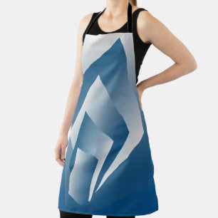 Blue Teal geometry Apron