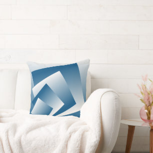 Blue Teal geometry Cushion