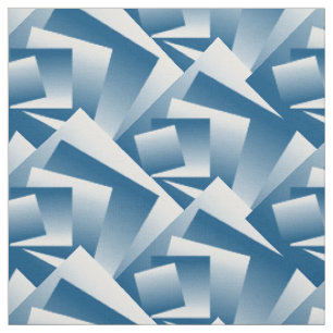 Blue Teal geometry Fabric