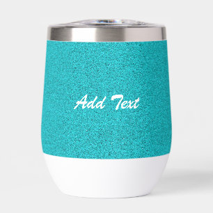Blue Teal Glitter Add Text Personalised