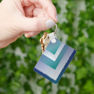 blue teal gray ex pastel key ring