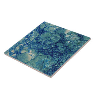 Blue Teal Green Marble Texture Tile