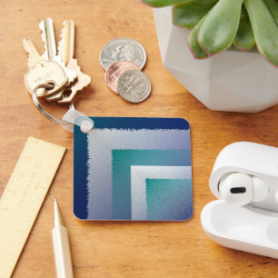 blue teal grey ex pastel key ring
