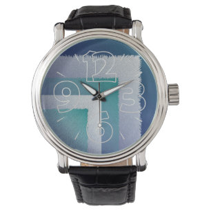 blue teal grey ex pastel watch