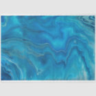Blue & Teal Marble Agate Abstraction   