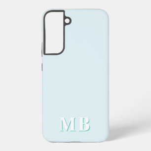 Blue & Teal Minimal Modern Initial Monogram Samsung Galaxy Case