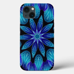 Blue & Teal Petals Mandala iPhone 13 Case