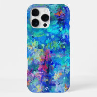 Blue Teal Purple Watercolor Abstraction