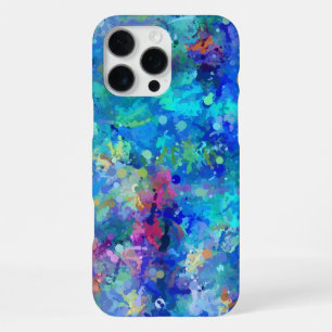 Blue Teal Purple Watercolor Abstraction iPhone 16 Pro Max Case