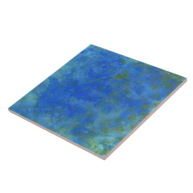 Blue teal rusty gradient tile (Side)