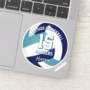 blue teal team colors volleyball player