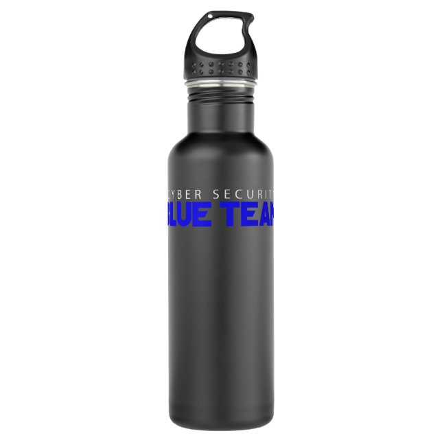 Blue Team Cyber Security Hacking Hacker  710 Ml Water Bottle (Front)