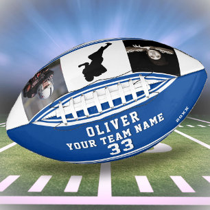 Blue Team Name Player Number 2 Photo American Football