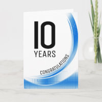 Blue tech wave milestone year employee anniversary