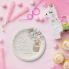 Blue Teddy Bear Balloon Bearly Wait Baby Shower