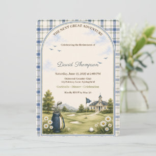 Blue Teddy Bear Country Club   Retirement Party Invitation