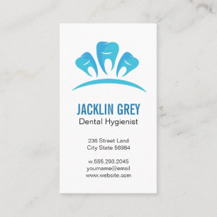 Blue Teeth Logo   Dental Business Card