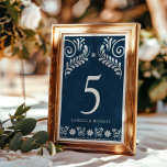 Blue Terracotta Mexican Wedding Table Number<br><div class="desc">These rustic terracotta table numbers with a papel picado design bring a beautiful Mexican touch to your wedding. - Matching items in our Blue Papel Picado Collection</div>
