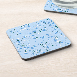 Blue Terrazzo Pattern Coaster