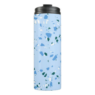 Blue Terrazzo Pattern Thermal Tumbler