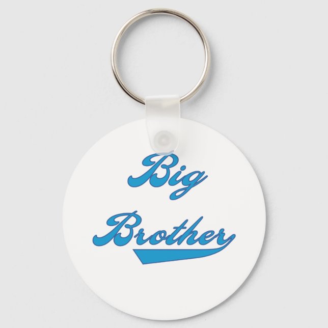 Blue Text Big Brother Key Ring (Front)