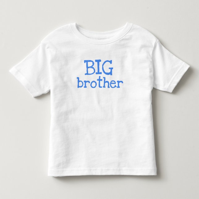Blue Text Big Brother Toddler T-Shirt (Front)