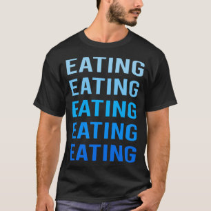 Blue Text Eating T-Shirt