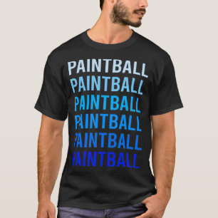 Blue Text Paintball T-Shirt