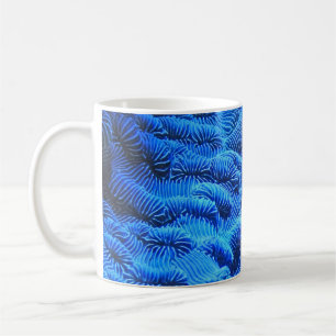 Blue textile coffee mug
