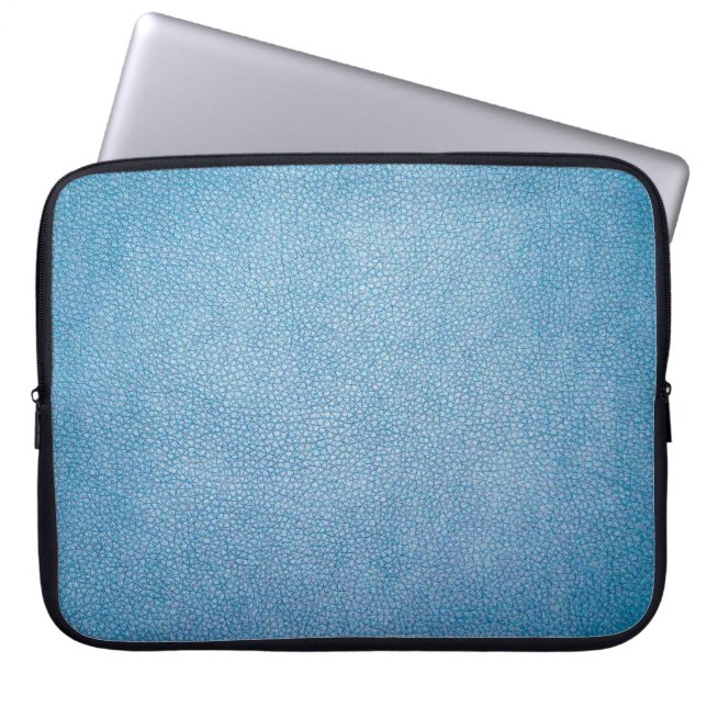 Blue textile laptop sleeve (Front)