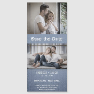 Blue Textile Texture Engaged Romantic Couple