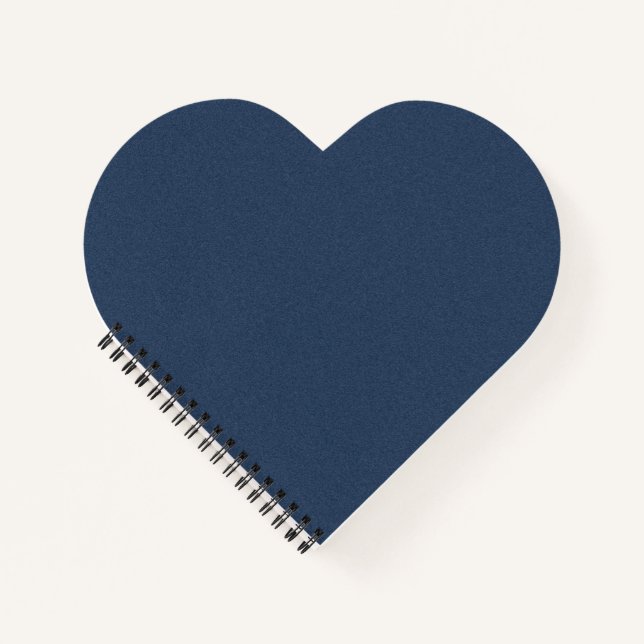 Blue Texture Heart Shaped Spiral Bound Notebook (Front)