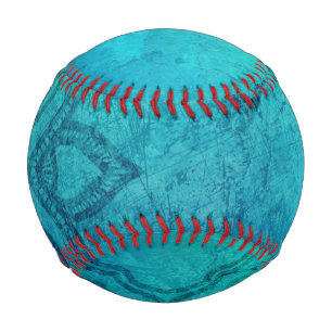 Blue Textured Lotus Baseball
