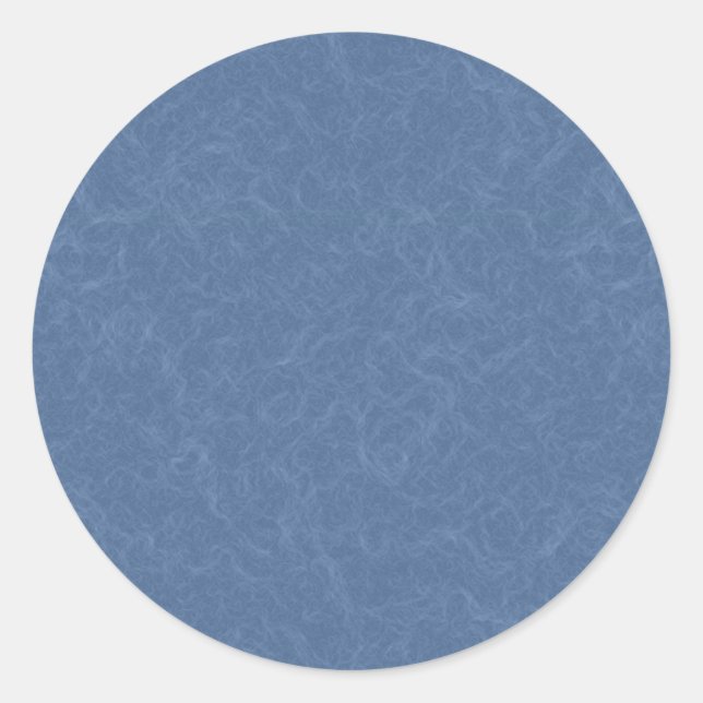 Blue textured pattern with swirling cloud classic round sticker (Front)