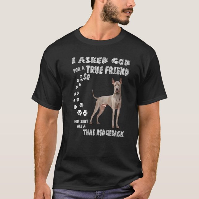 Blue Thai Ridgeback Saying Mum Dad  Costume Pariah T-Shirt (Front)