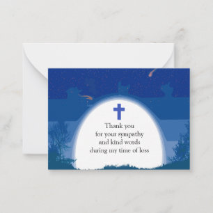 Blue Thank You Card